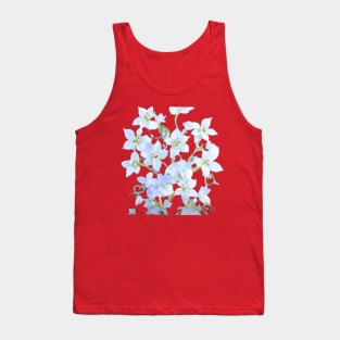 white floral beautyful art Design Tank Top